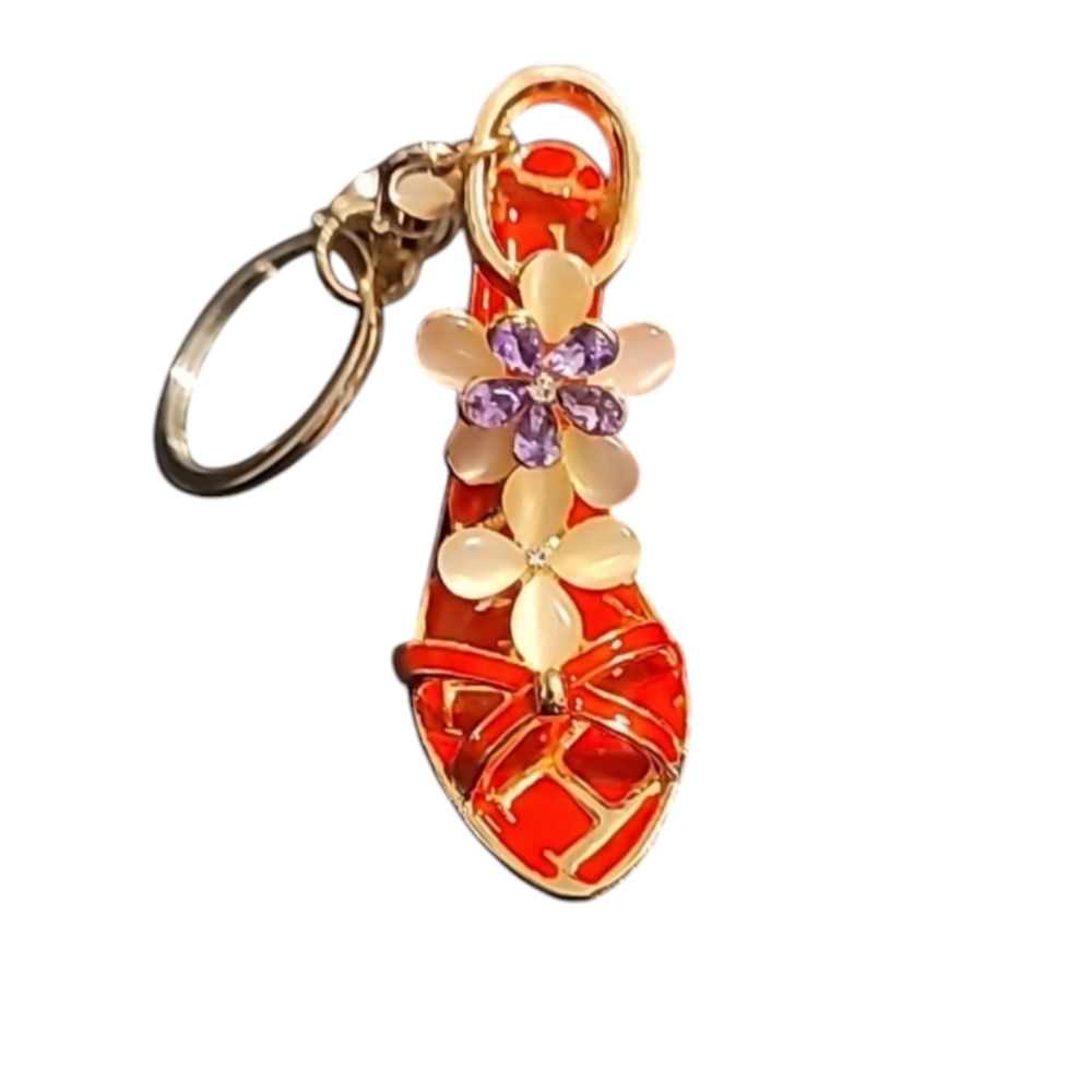 Red High Heel Bag Charm Keychain